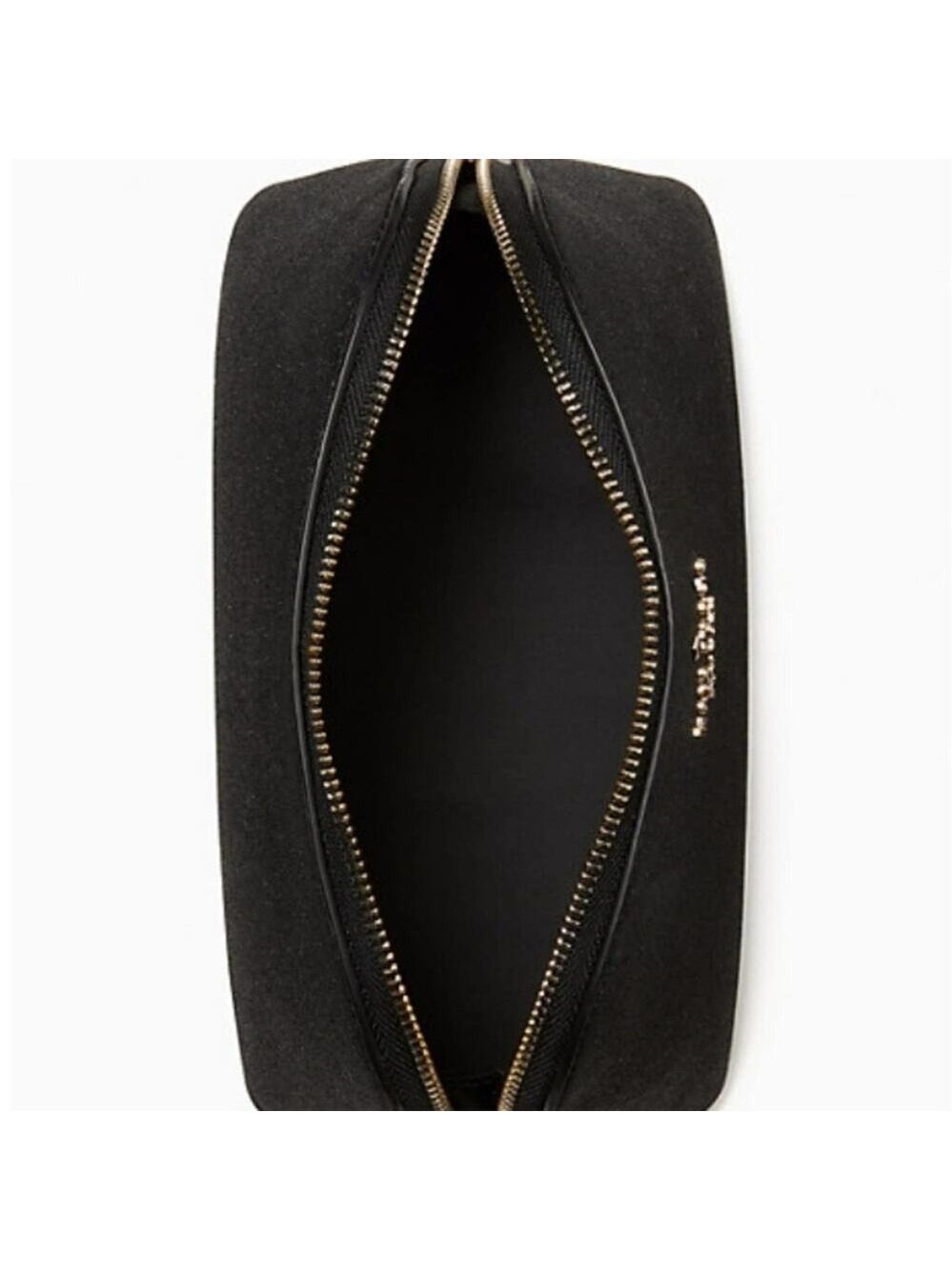 KATE SPADE COSMETIC CASE BLACK SHIMMY GLITTER NEW! - Picture 2 of 6